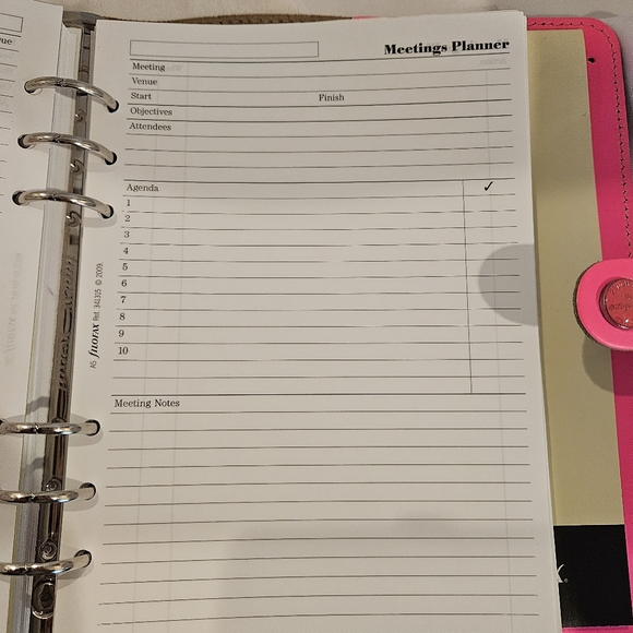 Filofax Original A5 Organizer - Fluoro Pink - Picture 11 of 15
